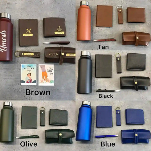 Personalized Men Wallet with Bottle Combo | Fathers Day